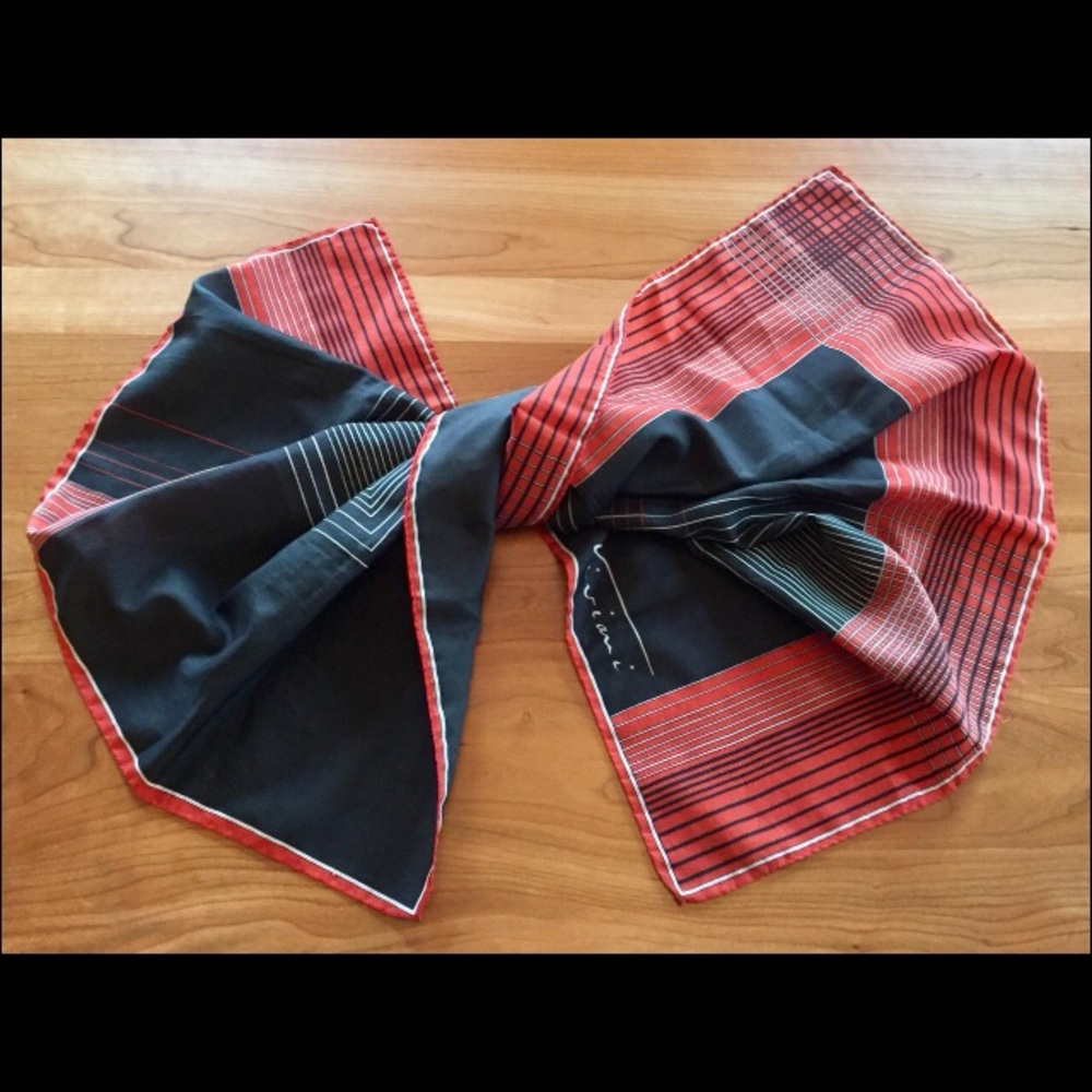 Vintage Viviani Geometric Print Scarf
